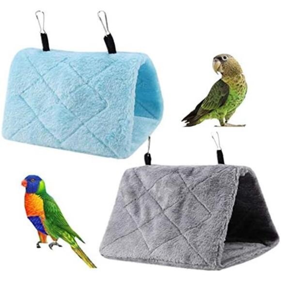 2 Pack Warm Bird Nest House Bed Hanging Hammock Sleeping Bed Plush Hanging - Picture 1 of 8